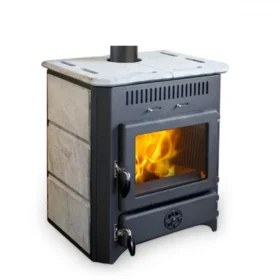Poêle à bois Thermo Vulcan avec chaudière à circulation d'eau – 18 kW